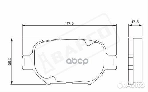 Колодки тормозные дисковые передние BP0552 bapco