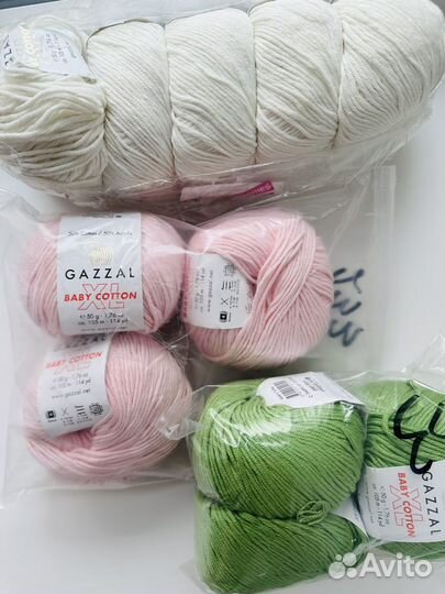 Пряжа gazzal baby cotton xl