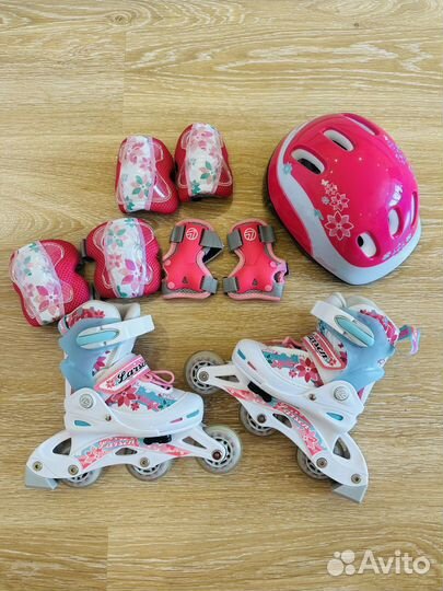 Ролики детские размер 26-29 с защитой