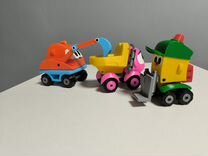 Три игрушки из мультфильма Лёва грузовичок