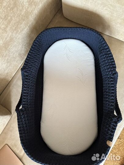 Детская люлька вязаная с матрасом