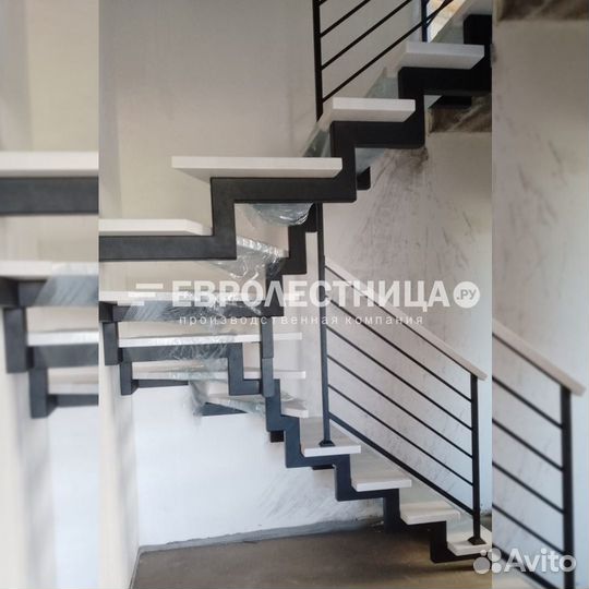 Лестница на металлическом каркасе