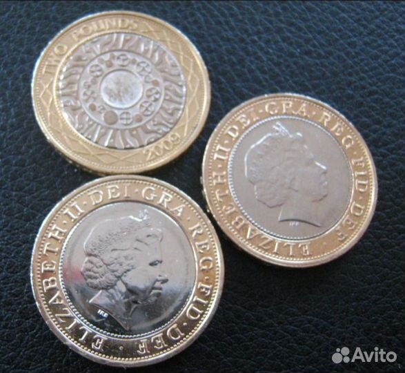 Великобритания-2 фунта стерл.UNC.Мешковые.Биметалл