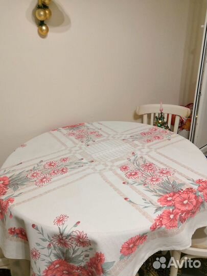 Скатерть льняная СССР, 1,5*1,3, прямоугольн