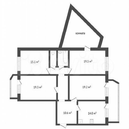 4-к. квартира, 110 м², 6/9 эт.