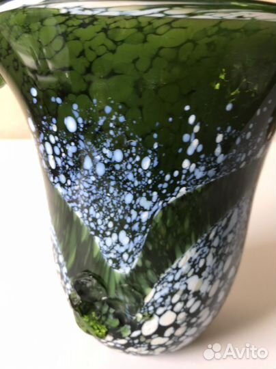 Ваза цветное стекло винтаж