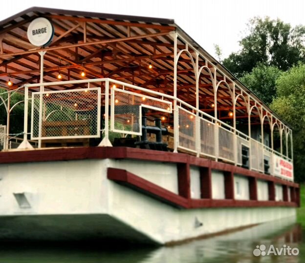 Баржа,плавучая пристань,кафе,бар, плавдача,дом