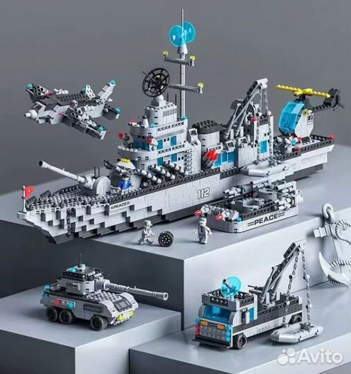 Детский конструктор Warship «военный корабль»Набор