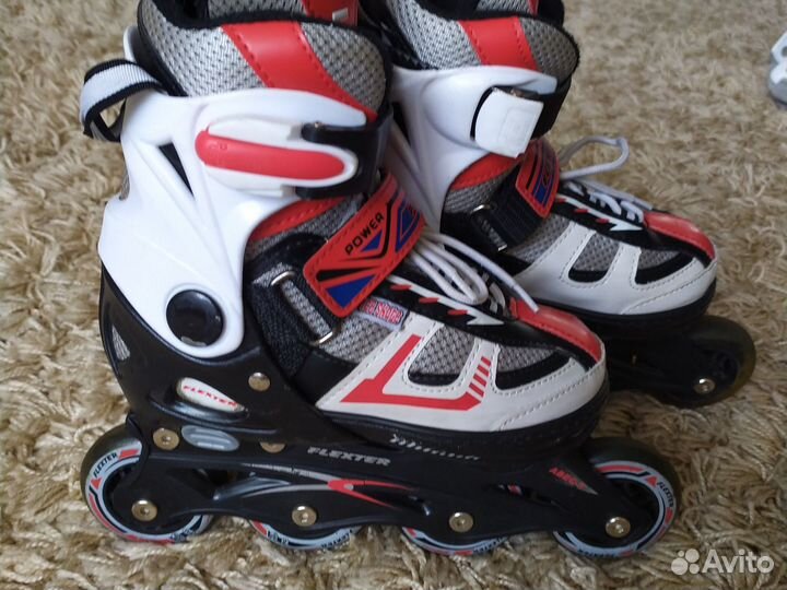 Роликовые коньки детские раздвижные с защитой
