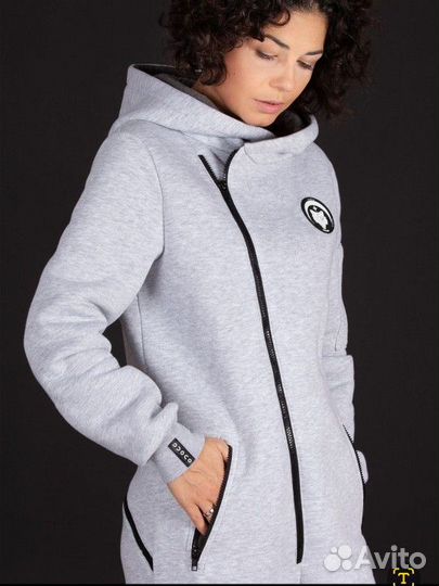 Комбинезон женский осенний с начёсом трикотажный