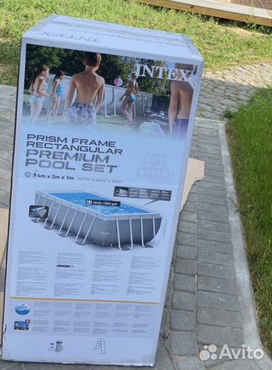 Каркасный бассейн прямоугольный бу