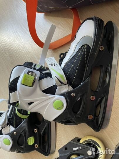 Ролики, коньки 2 в 1 раздвижные