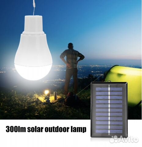 LED Портативная солнечная лампа 15W 300Лм