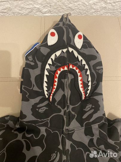 Толстовка зип худи bape shark