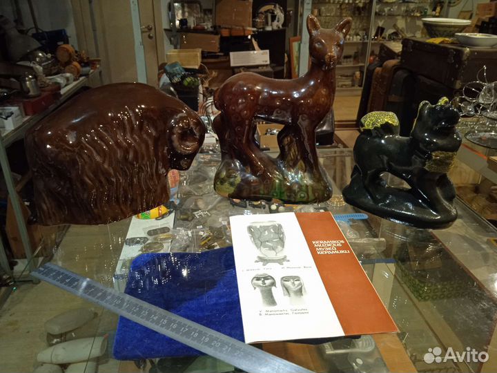 СССР статуэтки 3шт. лотом Обливная керамика