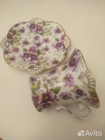 Чайный фарфоровый сервиз на 3 персоны