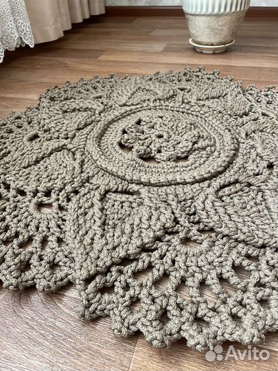 Ковер ручной работы из полиэфирного шнура