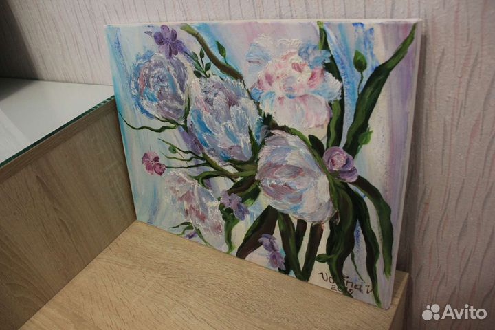 Картина маслом цветы