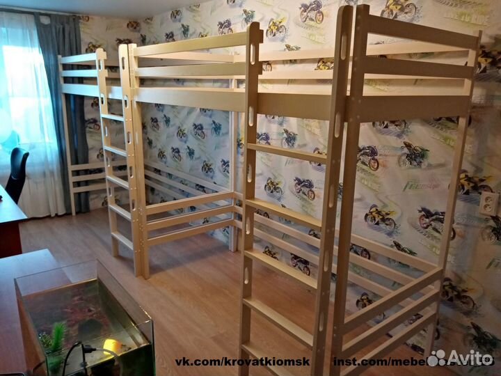 Кровать - чердак (массив)