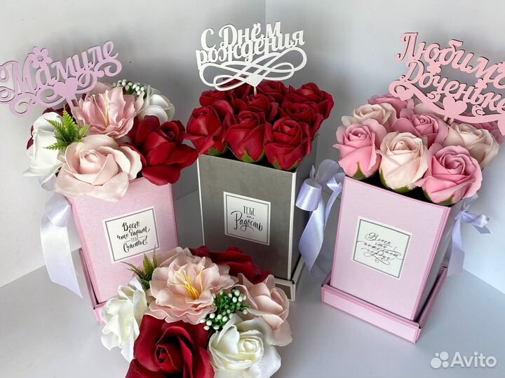 Букет из мыльных роз