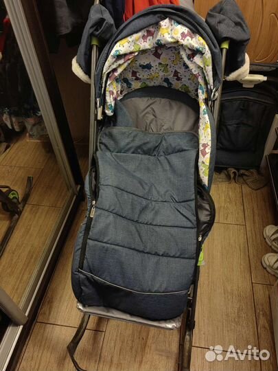 Детские санки коляска