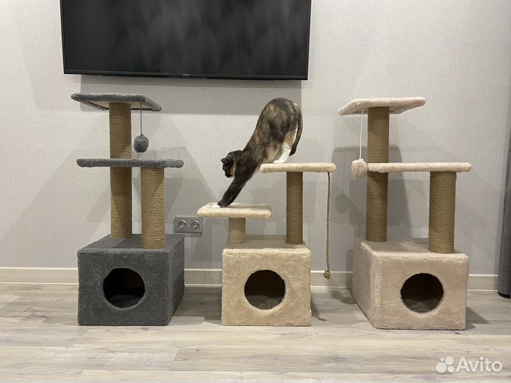 Домик-когтеточка для кошки новый