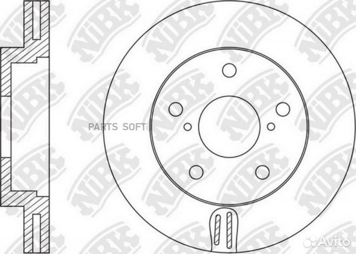 Nibk RN1587 Диск тормозной nissan cedric (Y33/34)