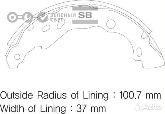 Sangsin brake SA177 Колодки тормозные задние renau