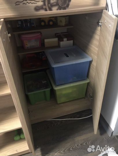 Кровать- чердак Корсар+шкаф