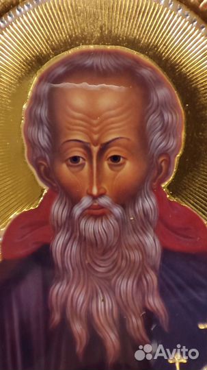 Икона Преподобный Пафнутий Боровский. В киоте