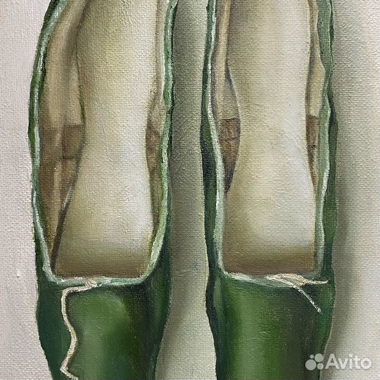 Картина маслом авторская «Балеиные туфли»