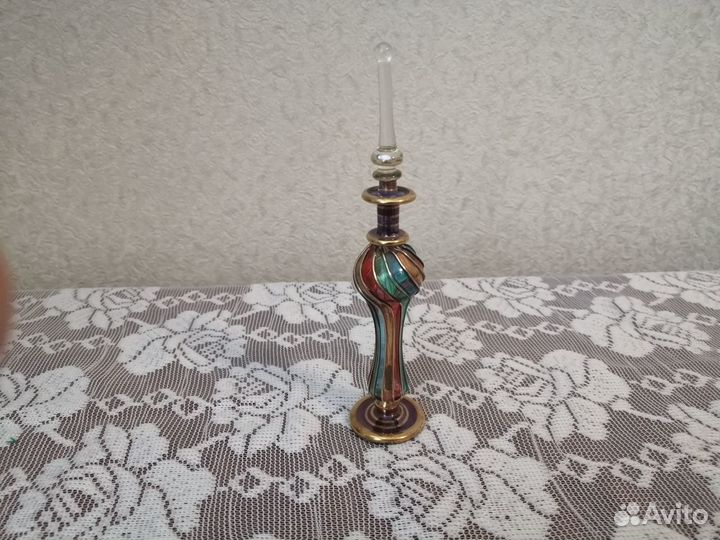 Флаконы для духов стекло Мурано, дерево