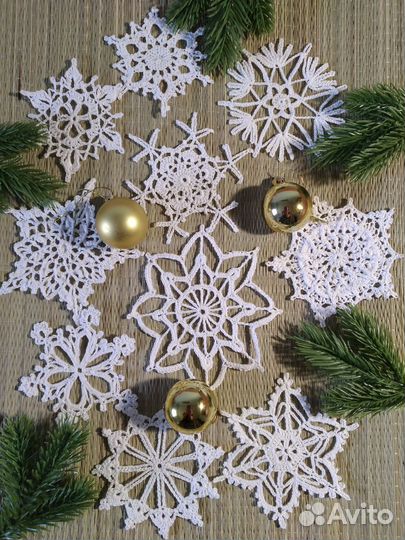 Снежинки вязаные крючком