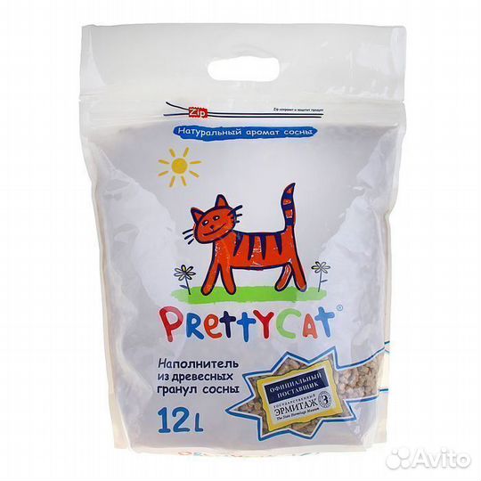 Pretty Cat Древесный наполнитель на 12л (Wood Gran