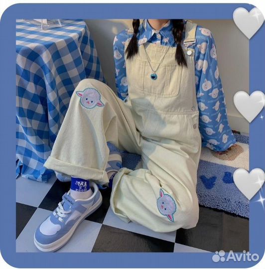 Джинсовый комбинезон новый