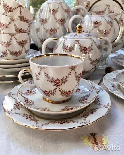 Сервиз кофейный лфз «Гирлянды» СССР