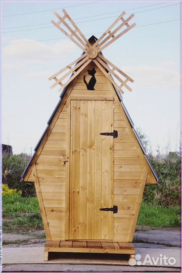 Дачный туалет с лебедем BXZ