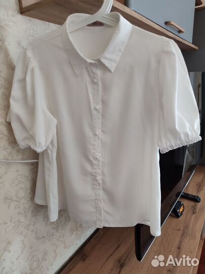 Блузка женская белая 48