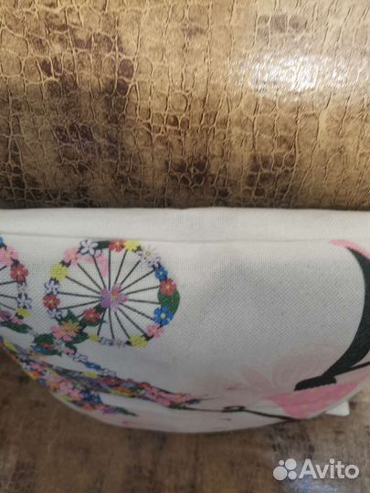 Чехол для подушки 44х44, наволочка из прошвы 70х78