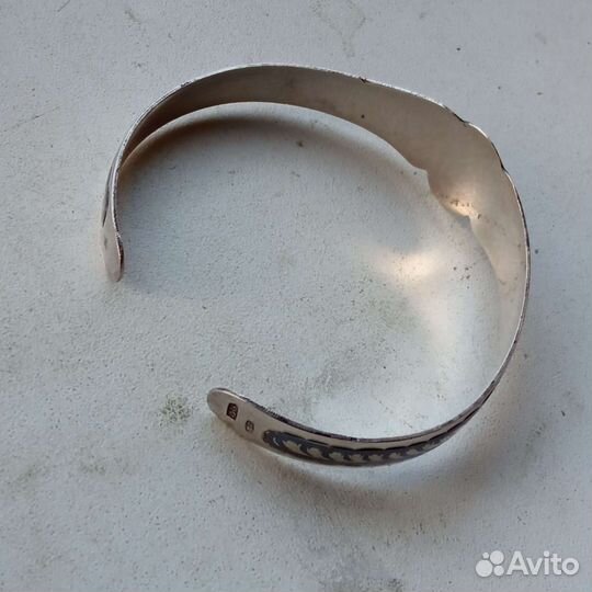 Браслет серебро 875 проба с чернением