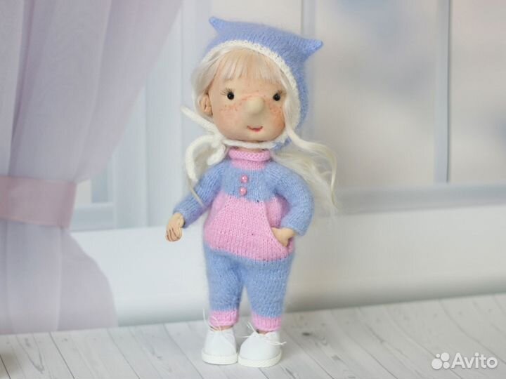 Кукла текстильная ручной работы Блондинка