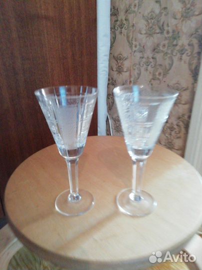 Фужеры хрусталь. эпохи СССР 5шт