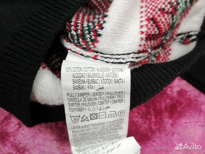 Свитер новогодний 12 мес, Kiabi, 100% хлопок