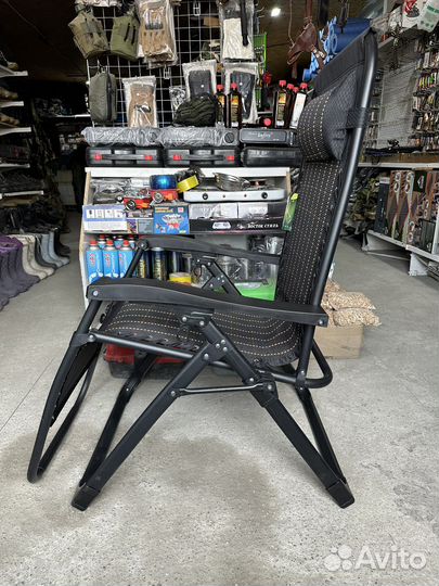 Кресло шезлонг усиленный для отдыха 150кг