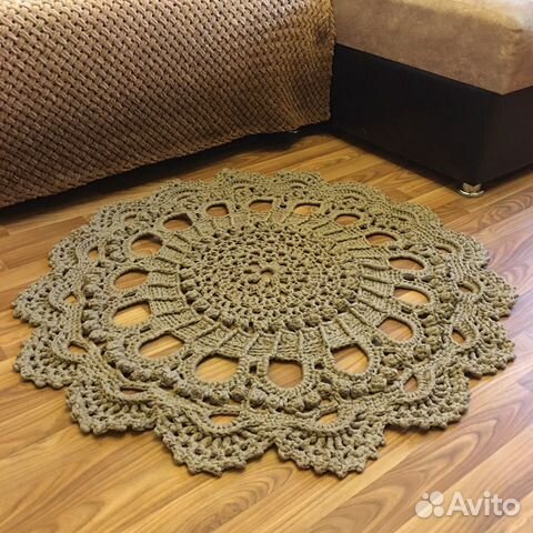 Вязаный ковер (хлопок/вискоза) 1метр