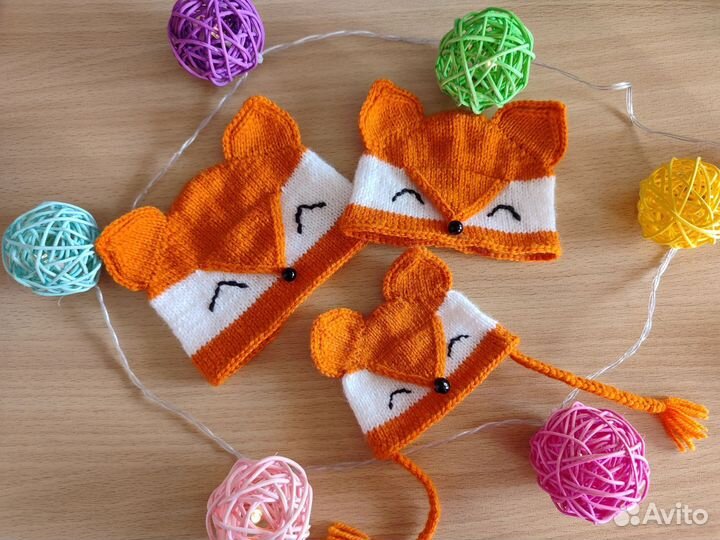 Шапочка - лисичка для куколки