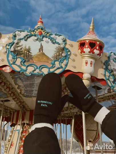 Варежки флисовые