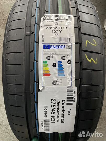 Continental SportContact 6 275/45 R21 и 315/40 R21 107Y