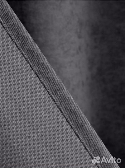 Шторы плотные темно-серые 2 шт