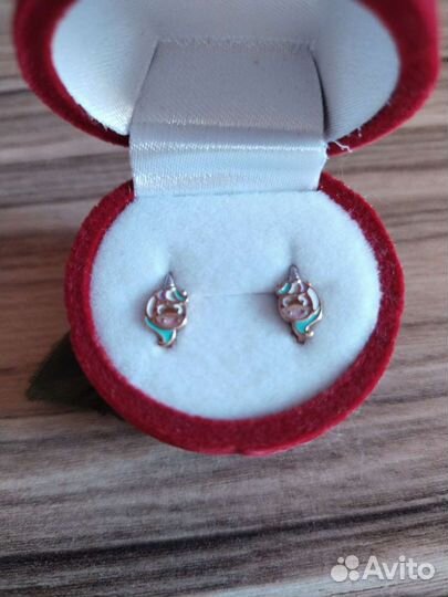 Серебряные серьги детские